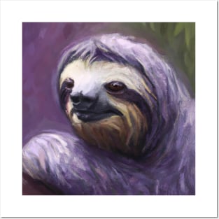 Emo Sloth Dyed Her Hair Purple Posters and Art